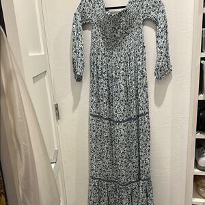 Floral Blue Maxi Dress